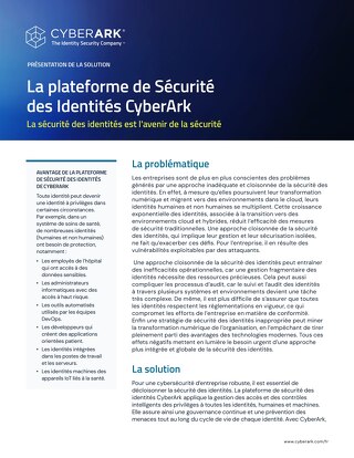 Plateforme de sécurité des identités CyberArk